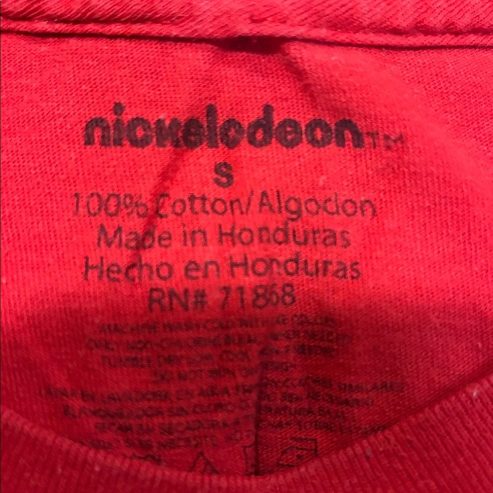 Nickelodeon Krusty Krab Pizza Spongebob Red Graphic Crewneck T-Shirt SZ Small‎